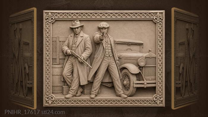 Duel by vintage automobile 3d STL model