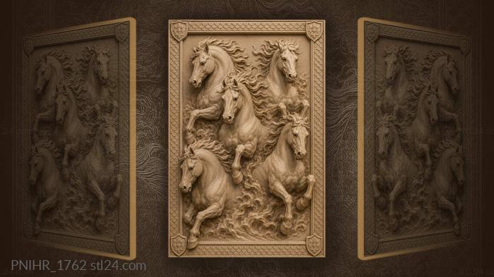 Galloping horses dynamic energy freedom 3d STL model