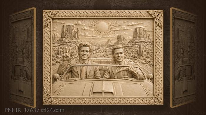Suits and mesas in the desert 3d STL model