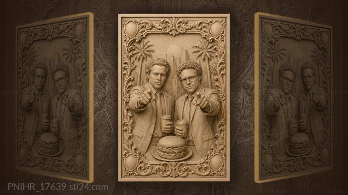 Men with drinks city view 3d STL model