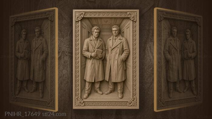 Mysterious men in hallway intrigue 3d STL model