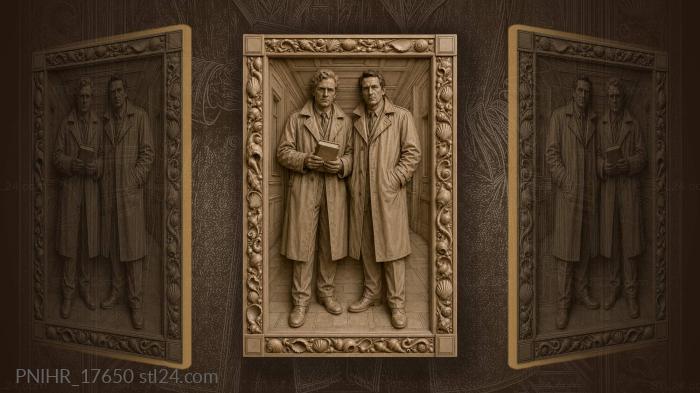Mysterious men in a hallway 3d STL model