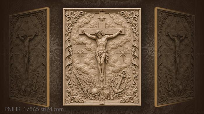 Christ on the cross with symbols 3d STL model