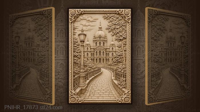 Lamppost by the brick path to the dome 3d STL model