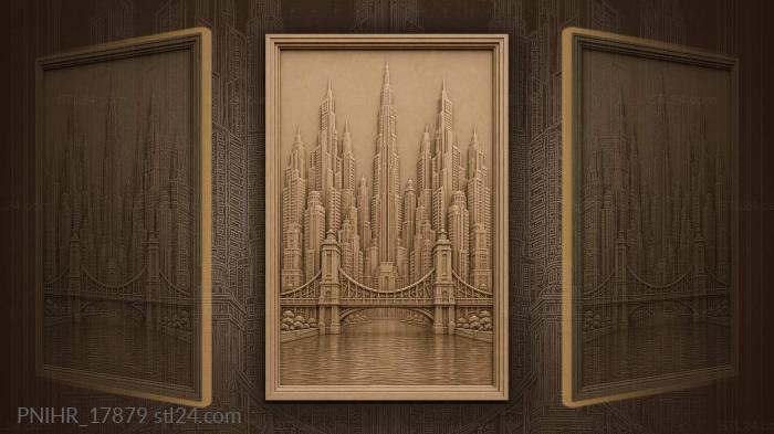 Towers rising straight from the water 3d STL model