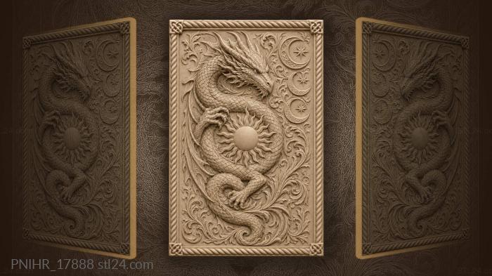 Dragon and sun celestial dance 3d STL model