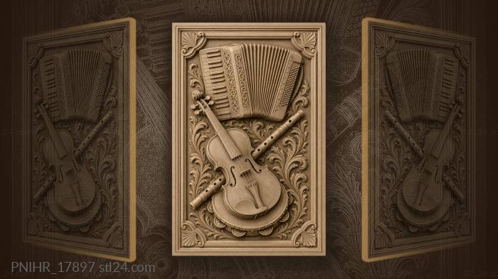 Folk instruments musical harmony collection 3d STL model