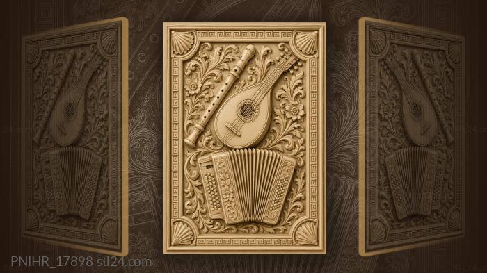 Folk instruments music lively decor 3d STL model