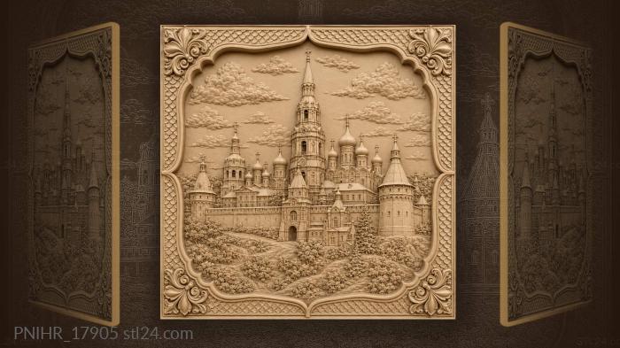 Russian monastery towers and walls 3d STL model