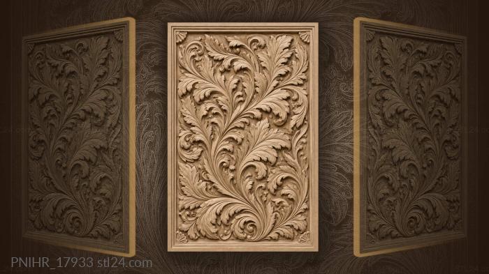 Swirling leaves dynamic natural pattern 3d STL model