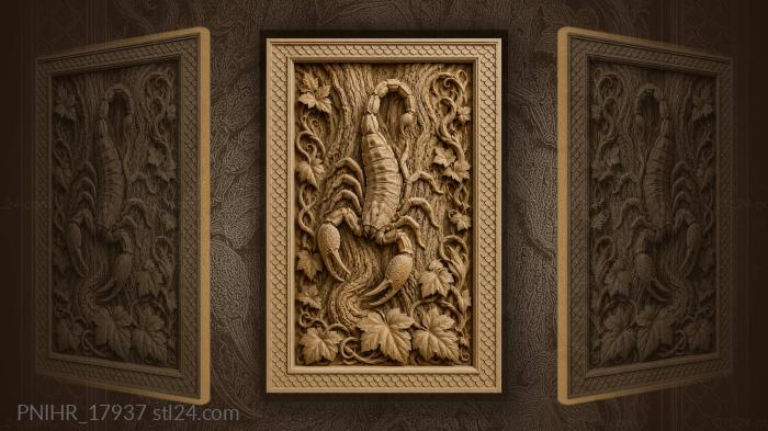 Scorpion clings to a gnarled trunk 3d STL model