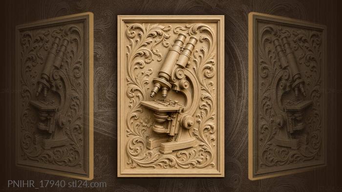 Antique microscope detailed scientific study 3d STL model
