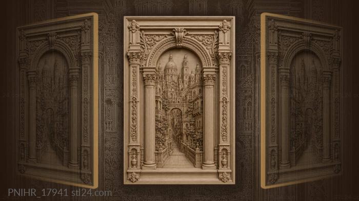 Archway opening onto the old quarter 3d STL model