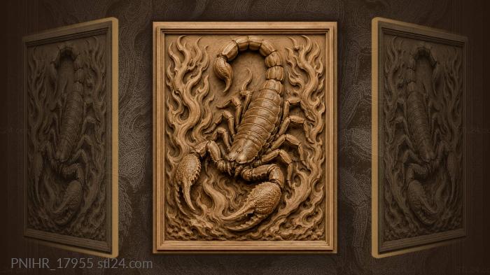 Layered flames along both edges 3d STL model