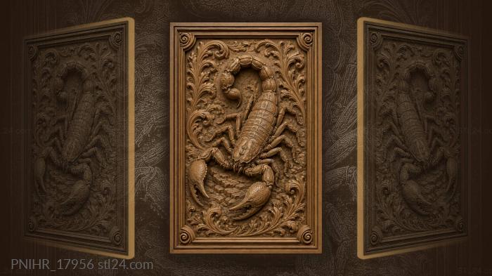 Tail arched with pincers thrust forward 3d STL model