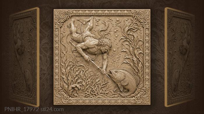Bubbles and weeds swirl around the two 3d STL model