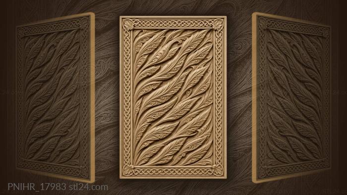 Flowing leaves celtic border design 3d STL model