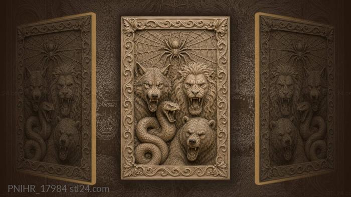 Wild beasts in fierce encounter 3d STL model