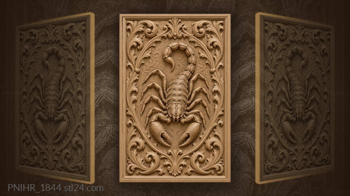 Acanthus oval enclosing the scorpion 3d STL model