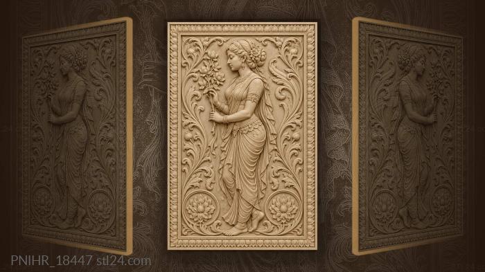 Profile figure with two medallions 3d STL model
