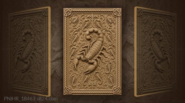 Repeated small scorpion motifs across field 3d STL model