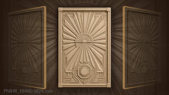 Abstract fan with central octagon 3d STL model