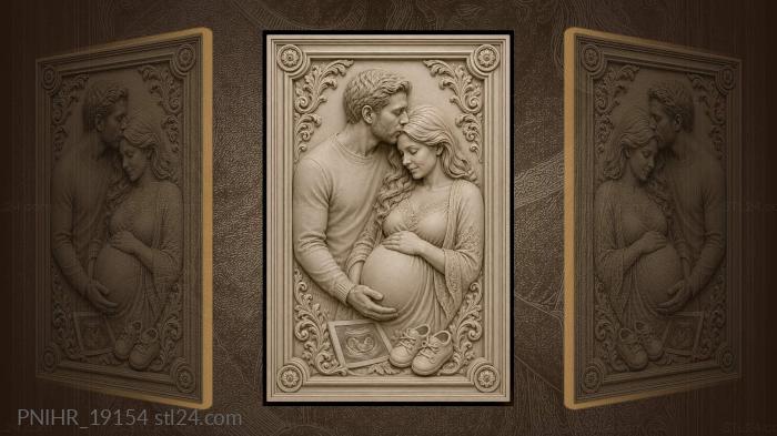 Tender embrace expecting new life 3d STL model