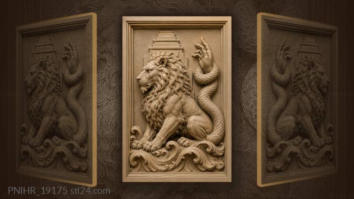 A hand emerging from the serpent tail 3d STL model