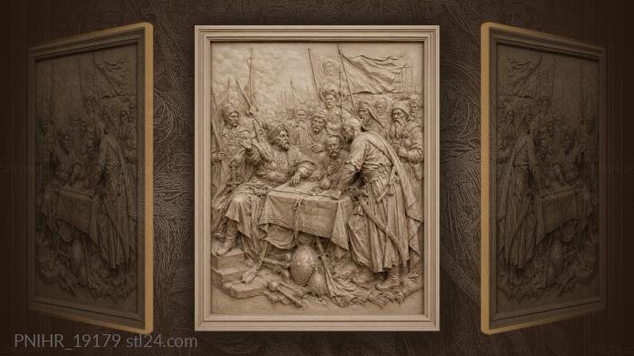 Historical gathering intense debate soldiers 3d STL model
