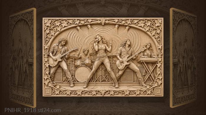 Band playing beneath the stage arch 3d STL model