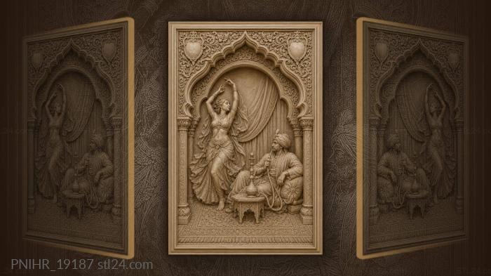 Dancer lifts her arms beneath an arch 3d STL model