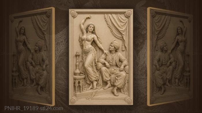 Hand resting on the seated man 3d STL model