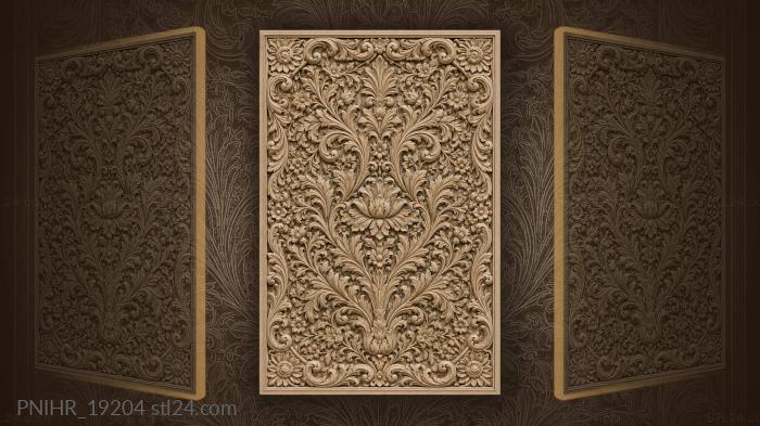 Continuous carpet of leaves and blossoms 3d STL model