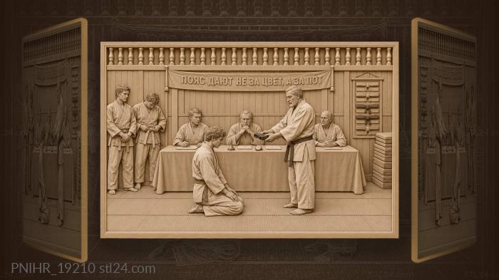Student takes graduation belt examination 3d STL model