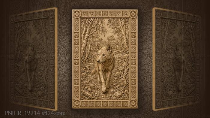 Dingo steps out of the eucalyptus 3d STL model