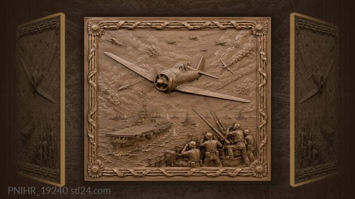 Aerial dogfight over the fleet 3d STL model
