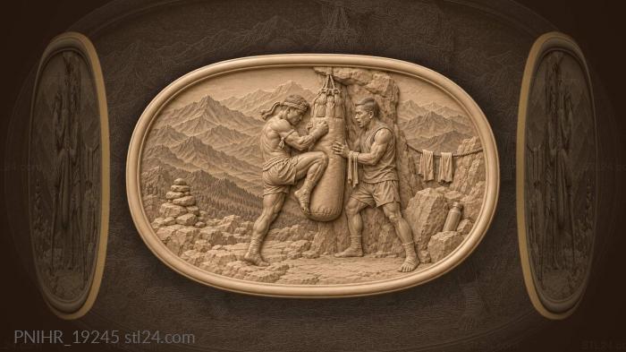Muay thai training mountain summit 3d STL model