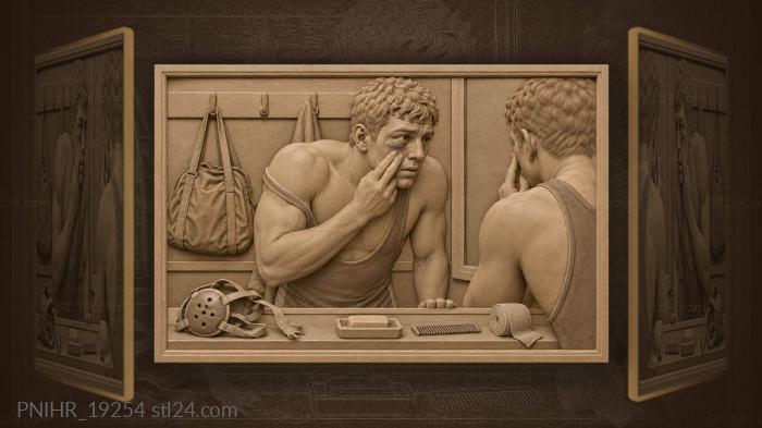 Wrestler’s bruise locker room reflection 3d STL model