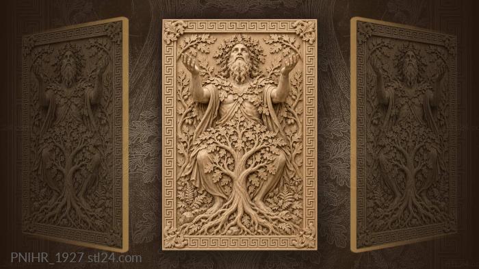 Spirit in leaf crown above tree 3d STL model