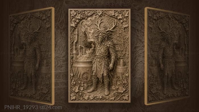 Forest spirit with brewing ladle 3d STL model