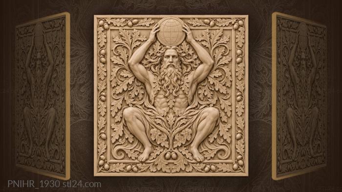Gridded disc raised above the head 3d STL model