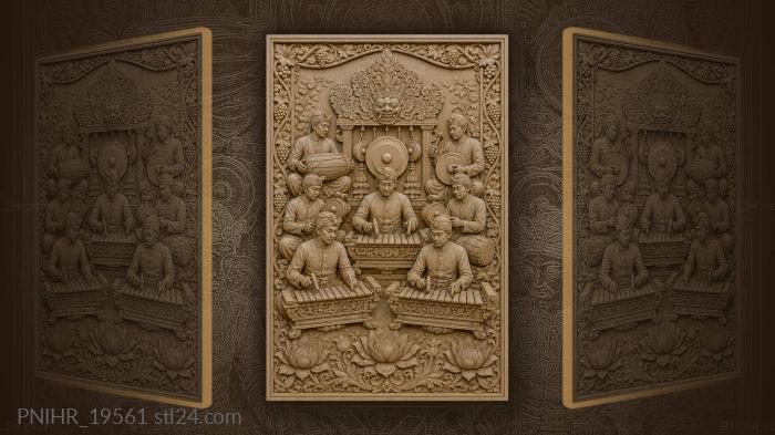 Gamelan orchestra musical performance harmony 3d STL model