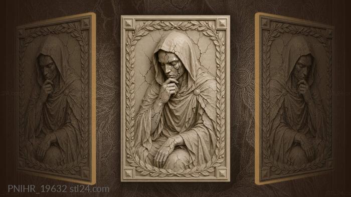 Metal faced knight breaks from within 3d STL model