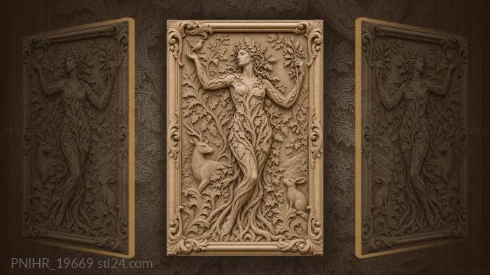 Forest spirit with leafy offering 3d STL model