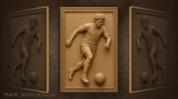 Soccer player dynamic ball control 3d STL model