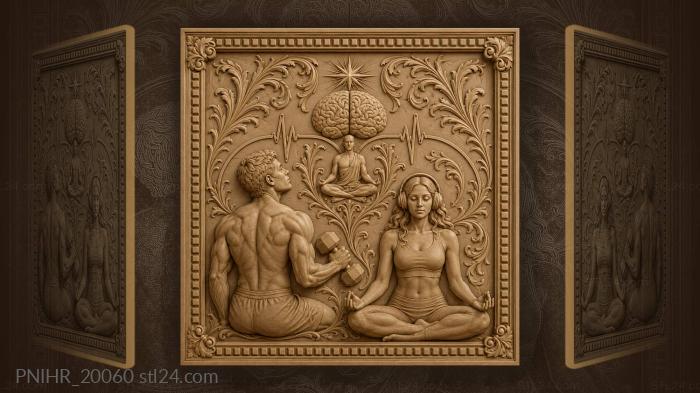 Strength mind and peaceful meditation 3d STL model