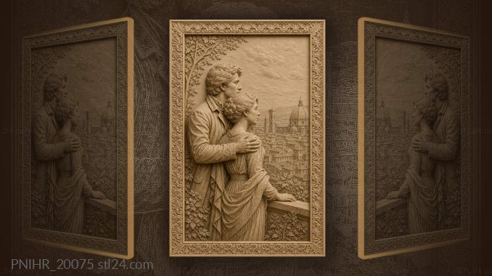Embrace against the city rooftops 3d STL model