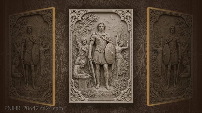 Scribe and dancer around a swordsman 3d STL model