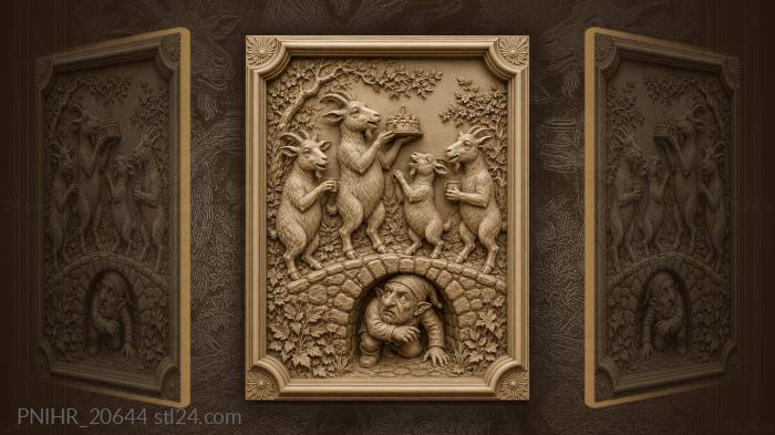 Goats cake gnome stone bridge 3d STL model