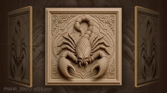 Diamond motif on scorpion back 3d STL model